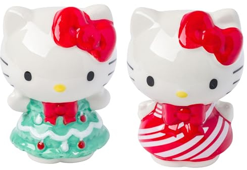Silver Buffalo Hello Kitty Salière et poivrière Holiday
