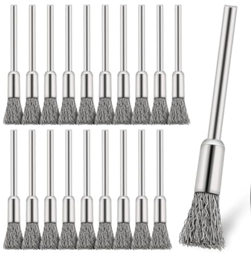 Desikixudy Pincel para extremos limpios, extremo de alambre, cepillo de alambre de acero, cepillo de alambre pequeño extendido, taladro para eliminar el óxido y la pintura, pulido, accesorios para