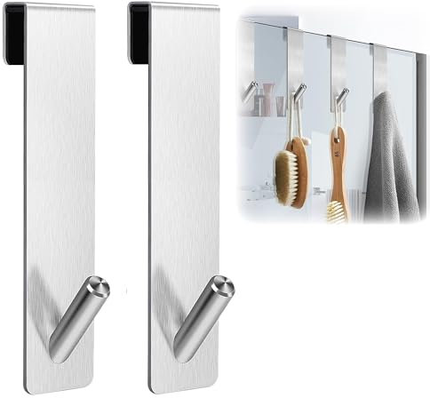 shwcbf Crochet de douche en acier inoxydable 304 - Anti-rouille - Charge maximale : 5 kg - Compatible avec tous les rideaux de douche