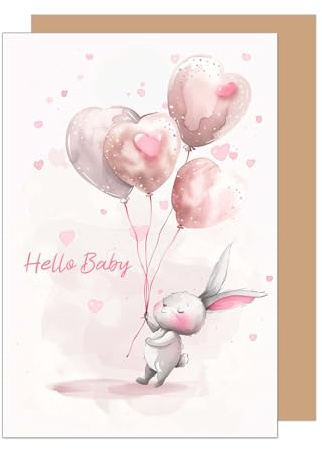 Edition Seidel Carte de vœux de naissance de qualité supérieure avec enveloppe. Carte de naissance d'événement voeux Hello little Sunshine pour fille garçon nourrisson bébé (E282 SW024)