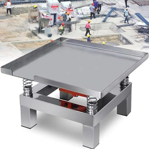 XNYXLPP Petite Plate-Forme de compacteur de Banc d'essai Vibrant de Table de Vibration concrète en Acier Inoxydable (35 * 35cm)