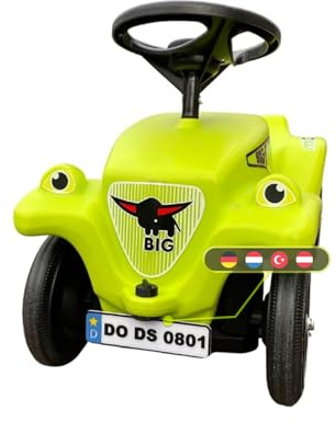 3D-Druck Camper Nummernschild passend für Bobby Car, individuelles Tretauto Kennzeichen mit Wunschtext, inkl. Befestigung, Made in Germany - für Bobbycar Modell Classic, zur Anbringung Hinten
