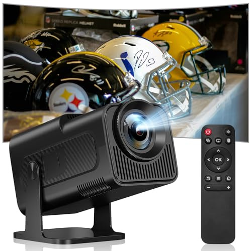 Mini Projector with WiFi and Bluetooth 150-Inch Portable Small Outdoor Projector 1080P 4K Support WiFi 6 Auto Keystone Smart Movie Projector for Bedroom