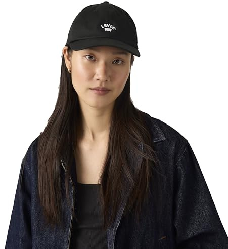 Levi's 000AG-0014 Red Tab Mainline 100CO WVN Cap Women's One Size, Caviar, One Size