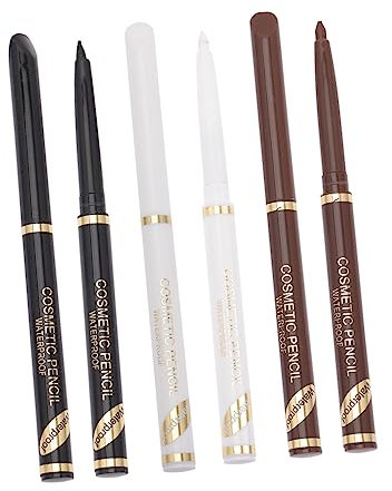 minkissy 6 Stück Bartfüllstift Für Männer Präzise Bartstifte in Schwarz Weiß Braun Bartfärbung Und Konturierung Gesichtsbehaarung Styling Werkzeug Für Gepflegten Bart Und Schnurrbart