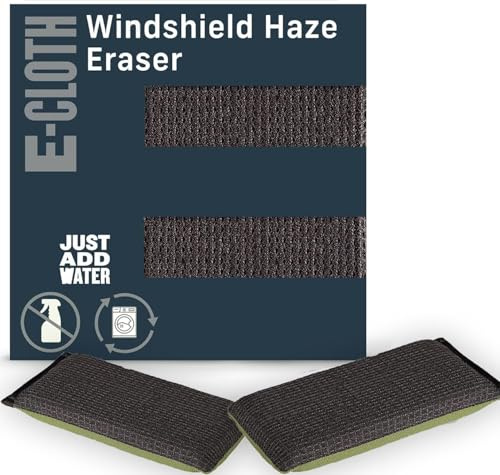 E-Cloth Dual-Sided Windscreen Demister Cloth Pad 2-Pack | Reusable Windscreen Cleaner and Microfibre Car Window Cleaner | Anti-Fog Demister Cloth for Interior Glass, Windscreens & Mirrors