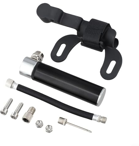 ZWEquipint Compact High-Pressure Mini Bike Pump With Stand,120 PSI Aluminum Alloy Air Pump For Bicycle Tires And Sports Balls(black)