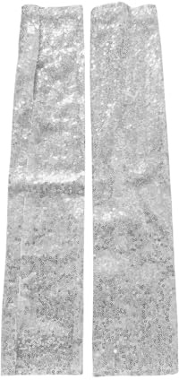 Glitzer Damen Pailletten Tanzhandschuhe, Handschuhe Damen Elegant Halbfingerhandschuhe mit Pailletten Arm Warmers Long Glitzer Handschuhe für Karneval, Halloween & Partykleidung, Maskeradepartys