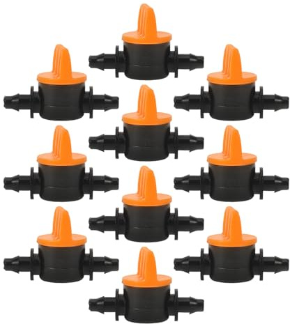 Alasum Lot de 10 Mini Vannes D'arrêt en Abs pour Tubes 4/7 Mm, Vanne Réglable pour Irrigation Goutte à Goutte, Accessoires D'irrigation pour Jardin et Balcon, Contrôle Précis du Débit