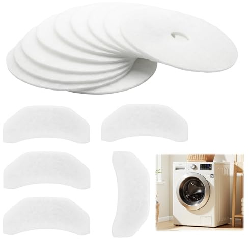 Wäschetrockner-Filter, geeignet für Wäschetrockner, Ersatz-Filter, Lamellenkamm-Trockner inklusive 10 Filterbaumwolle, 5 Vorfilter, Weiß, 15 Stück