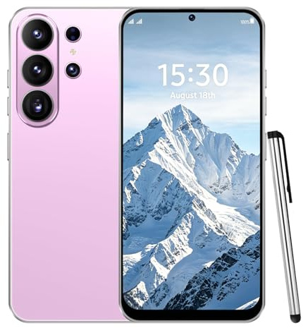 QrZrQ 4G Smartphone, Écran HD+ 6.6 Incell, 4GB RAM+32GB ROM(TF 256GB), Batterie 5000mAh, Android 12, Double Nano SIM, Caméra 16MP+13MP, Déverrouillage Facial, OTG (Pink)