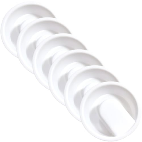 RUNROTOO Small Pitcher Lids Replacement Covers 6pcs Multi-Function White Polypropylene Sturdy Practical Design for Daily Use Carafe and Restaurant Water Jug