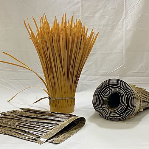 Rollo de techo de paja sintética hecho por el hombre, paja artificial de polietileno, para jardín, playa, decoración de verano, paisaje de verano, 4 m, amarillo B
