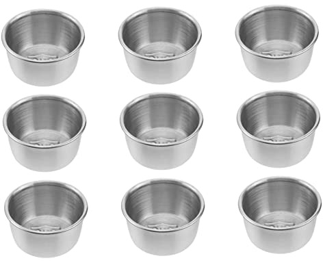Cabilock Lot De 9 Coupelles Sauce En Acier Inoxydable 5.5X5.5X1 Pouces Bols À Tapas Pour Sauce Soja Moutarde Et Apéritif Cuisine Restaurant