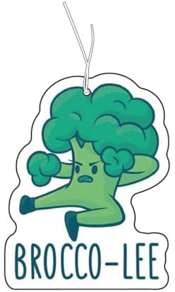 2x Duftbaum Mit BROCCO-LEE Motiv, Lustig Duftspender, Auto Tuning, Lufterfrischer, Duftanhänger Set