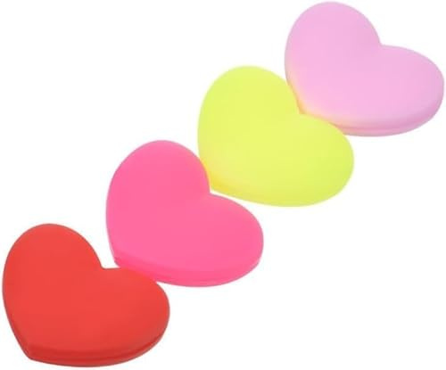 Ghrnun 4Pcs Tennis Vibration Dampener, Heart-Shaped Silicone Tennis Vibration Dampener, Tennis Racquet Accessories