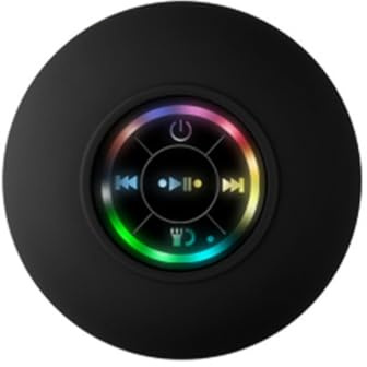 Lafeier Mini altoparlante Bluetooth impermeabile per bagno audio wireless altoparlanti doccia RGB luce ventosa altoparlante, nero