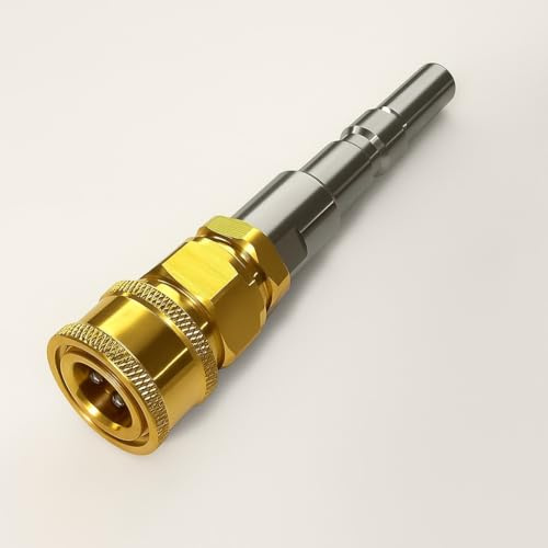 Adaptador Kränzle D12 a 3/8 IG de acoplamiento rápido – Acero inoxidable y latón – Adaptador de alta presión de 250 bares – Conexión rápida para accesorios de limpiador de alta presión Kränzle M&M