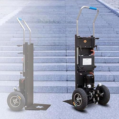 WNRLL Carretilla eléctrica para Subir escaleras, Carretilla de Mano eléctrica para Subir y Bajar escaleras Carretilla Que Ahorra Mano de Obra con Mango telescópico,01