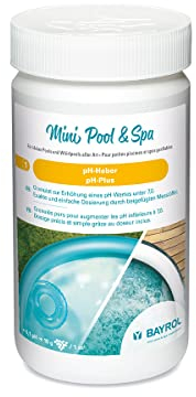 BAYROL Mini Pool&Spa pH-Heber 1kg - pH-Plus Granulat für Planschbecken, Whirlpool, Aufstellpool. Enthält Messlöffel, Weiß