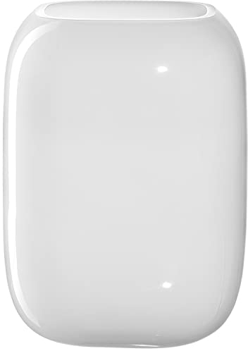 Leonardo Milano, Blumenvase aus weiß gefärbtem Glas, handgefertigte Glasvase in modernem Design, Höhe: 20 cm, Breite 15 cm, 041663