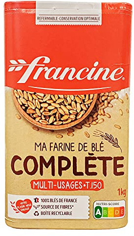 Francine Ma Farine de ble Complete - French Whole Wheat Flour T150, 35oz