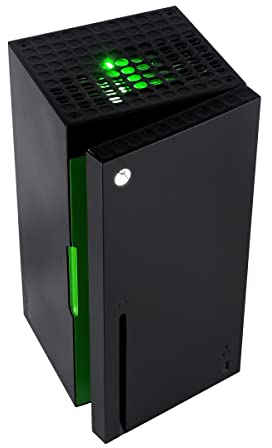 Toynk Toys, LLC 17315-UK Xbox Series X Replica Mini Fridge Thermoelectric Cooler - UK Plug Version, Multi-colored, One Size