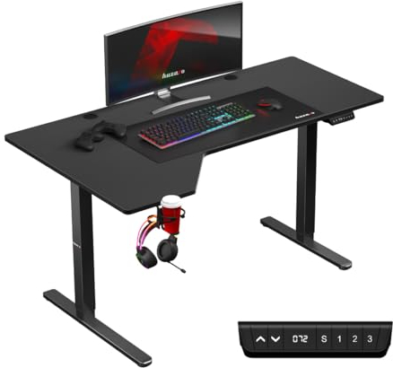 huzaro Hero 9.1 Electric Corner I L-Shape Computer Desk, I Office Table, Desk, I Bar Table I 145 x 85 cm I Height Adjustable I 3 Memory Control I Memo Board I Metal Construction I Black