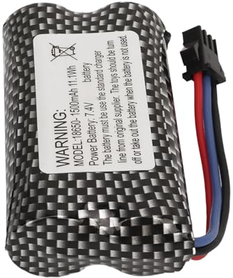 7.4V 1500mAh LiPo Battery for RC Cars Long Lasting SM 3P Plug Replacement Battery for Remote Control Crawler Cars