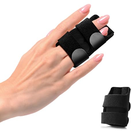 VerteLife Finger Splint Upgraded Trigger Finger Brace Breathable Mallet Finger Support Finger Buddy Wraps Adjustable Finger Sleeve Protector for Arthritis and Injured Finger