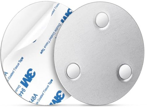 Wukong 2 soportes magnéticos para detectores de humo, diámetro de 70 mm, para mini detectores de fuego, almohadillas adhesivas 3M con soporte magnético, sin taladrar ni tornillos, para todo tipo de