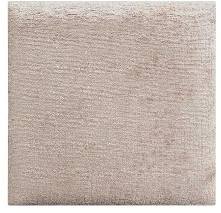 DHOME Set von 1 Polsterpaneel aus Premium Ökologischer Wolle Selbstklebend für Wände Akustische Absorber Stoßschutz Kopfteil Dekoration für Zuhause und Schlafzimmer (Beige, 60x60cm, x1)