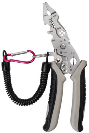 Pinza spelafili multifunzione professionale per tagliare cavi elettrici portatili con fibbia di bloccaggio in metallo per la manutenzione degli elettrodomestici
