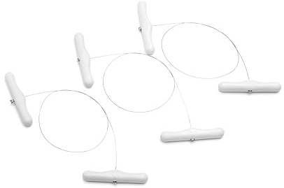 Fyozyon Cheese Cutter with Wire - Stainless Steel Cheese Wire 23.62 Inch - Portable Cheese Cutter Wire with Handles for Soft and Hard - Wire Cheese Cutter Strings for Block and Slices, 3 Pcs