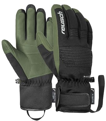 Reusch Skihandschuhe für Herren & Damen | sehr warm mit Wollfutter | atmungsaktive & wasserdichte Winterhandschuhe, Ziegenleder-Innenhand, für Ski, Outdoor & Piste, Größe 7,5-11, Andy R-TEX XT