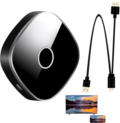 Kabelloser Display-Adapter, 4K-HDMI-Display-Dongle-Adapter, 2,4/5G Bildschirmspiegelungsadapter für TV, für Android/iOS/Windows/MacOS/HarmonyOS, kompatibel mit Miracast, AirPlay, DLNA