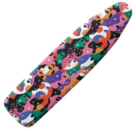 Copriasse Da Stiro Universale 120X40 Rosa Morbida Custodia Con Elastico, Resistente Al Calore, Rivestimento Impermeabile Anti-Bruciatura Con Bordo Elastico