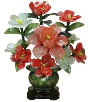 Konstgjord bonsai, kamelia, prydnad, kinesisk jade, skulptur, bonsai blommor och växter konstgjorda växter