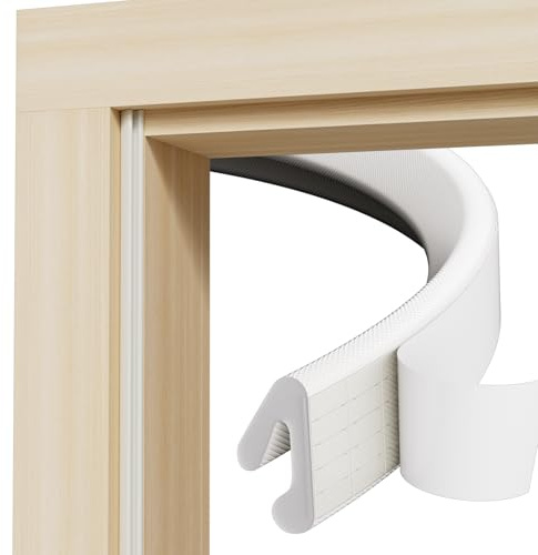 3 Meters White V-Shape Foam Draught Excluder Strip for 6mm-9mm Large Gaps | Self-Adhesive Door Seal, Blocks Draughts, Dust,Cold Air & Heat Loss,Weather Seal Strip for Door Insulation