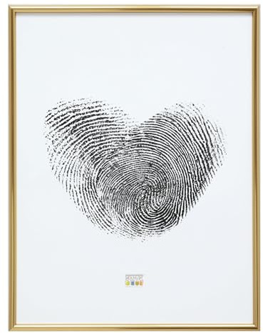Deknudt Frames - Bilderrahmen aus Kunststoff für Bild 28x35cm - gold farbe - zum aufhängen - für Poster und Bilder - S011A4 28x35cm | Gold - zum Aufhängen - für Poster oder Poster
