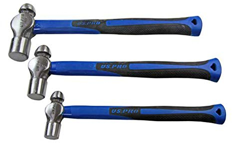 Juego de martillos de bola, mango de polipropileno y goma termoplástica, 3 unidades, 227, 454 y 907 g, BERGEN TOOLS