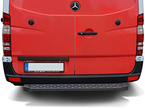 Hansen Styling Parts Heckeinstieg Hecktritt Schwarz mit Teilegutachten - nur für Fahrzeuge ohne Anhängerkupplung - kompatibel mit MB Mercedes Benz Sprinter (2006-)