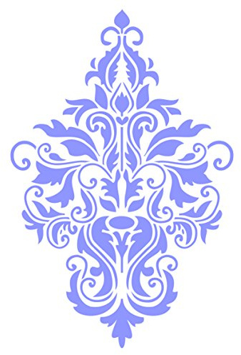 Stencil Company, stencil riutilizzabile, modello Damasco floreale, per uso su carta, scrapbook, muro, pavimenti, tessuto, mobili, vetro, legno, ecc. s