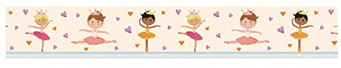 Ursus 59090020 - Masking Tape, Ballerina, Klebeband aus Papier, ca. 30 mm x 10 m, einseitig Bedruckt, lösungsmittel und säurefrei, ideal für Scrapbooking