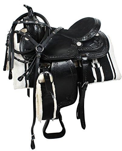 SILVER STAR Sella Western Amigo Completa Nero 17” = 43 cm