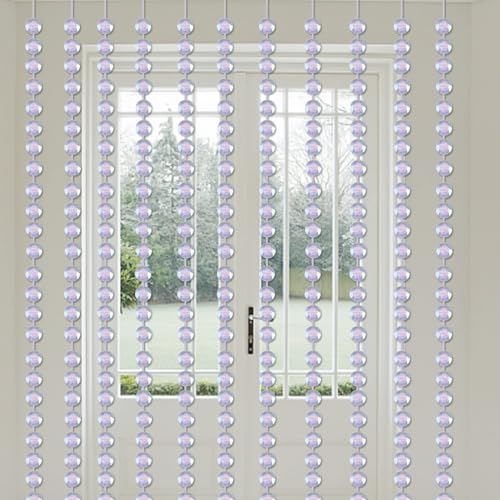Cadena Cuentas de Cristal, Hebras de cuentas de cortina de acrílico de cristal, cuentas de puerta de 10 m/32,8 pies, divisor de habitación de panel de ventana con flecos de hilo para coser, boda