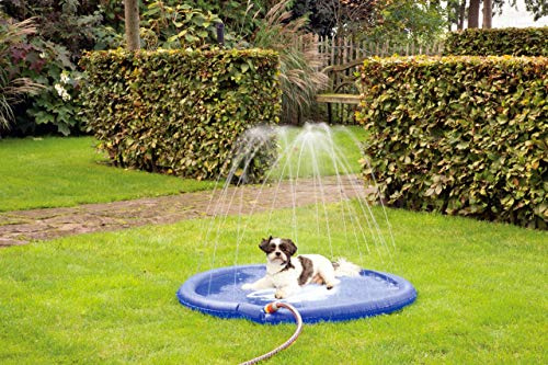Karlie 522620 Splashy Hunde Sprinkler Matte Durchmesser: 130 cm, L, blau, 522 g