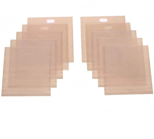 ENJY Toaster Bags Reusable Toaster Bag For Grilling Cheese Sandwiches, Non-stick, Easy To Clean, Gluten-free, 16.5x16cm (Color : 10PCS 16.5x16cm)