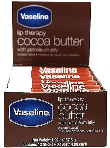 Vaseline Lip w/o Backer Card Cocoa - 12 Pack Box