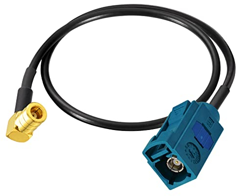 Eightwood DAB Antennenkabel SMB Fakra Kabel Fakra Z Buchse auf SMB Stecker Koaxial RG174 30cm 1 Stück Kompatibel zu DAB Auto antenne AM/FM Blaupunkt Pionier usw